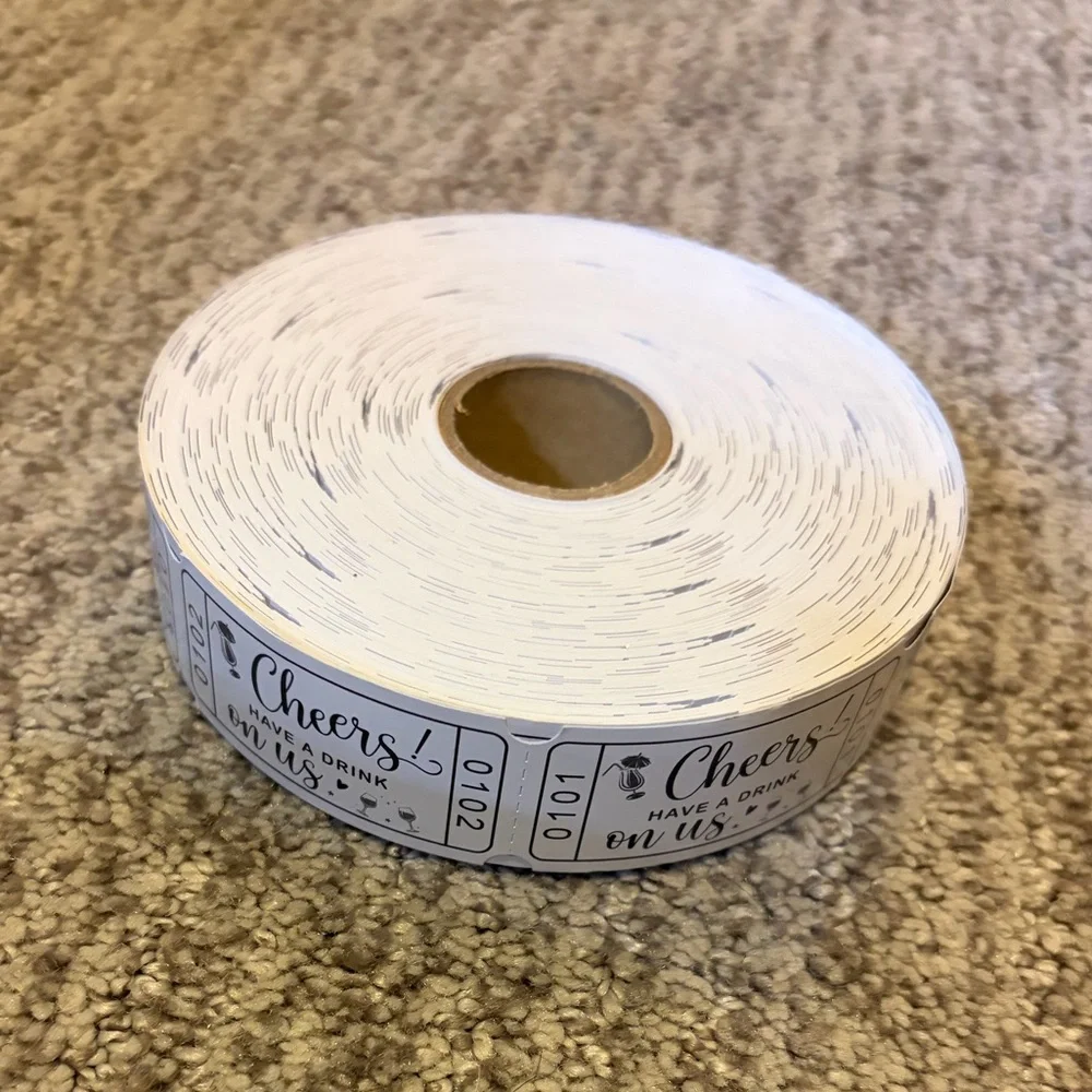 Drink Ticket Roll - White